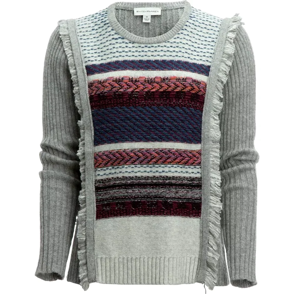White + Warren Multicolor Striped Sweater - Picture 10 of 11